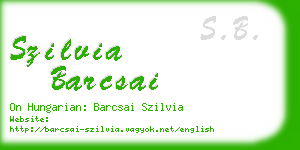 szilvia barcsai business card